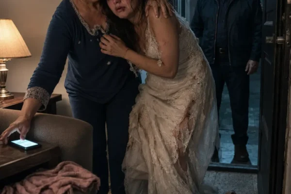 Camila regresó a casa en plena noche con el vestido de novia hecho jir...