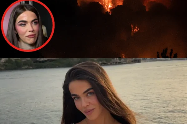 Violeta Mangriñán rompe a llorar por los incendios que amenazan su pue...