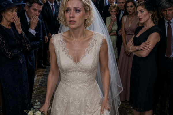 Clara llegó a la iglesia con su vestido de novia, lista para unir su v...