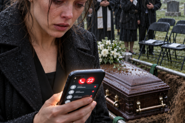 En el funeral de su esposo, Nina permanece sola mientras su familia ce...