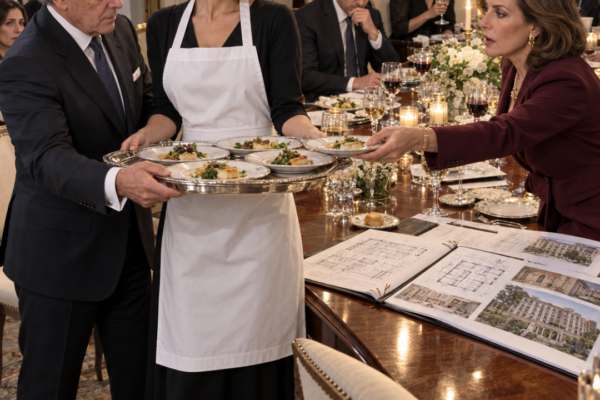 En una cena con invitados importantes, Miriam despidió al personal de ...