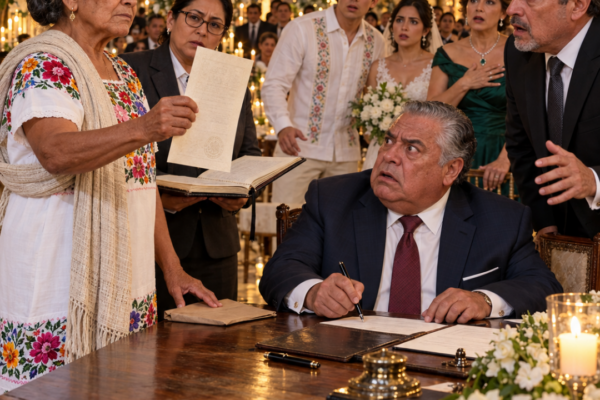 En la boda de mi nieto, frente a 200 invitados, la familia de la novia...