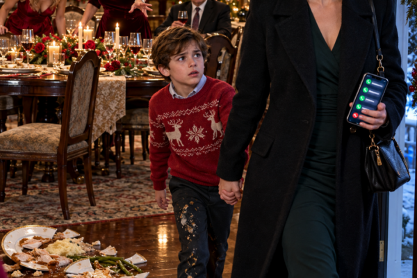 En Navidad, mi madre destrozó el plato de mi hijo y mi hermana gritó: ...